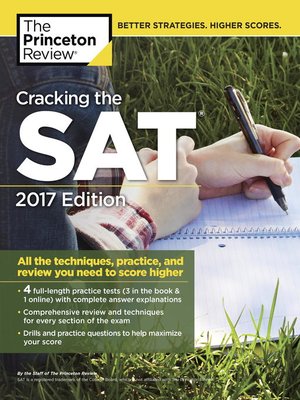 cover image of Cracking the SAT with 4 Practice Tests, 2017 Edition